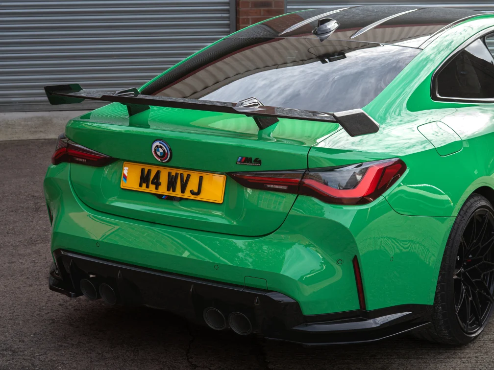 BMW Green Car Spoiler